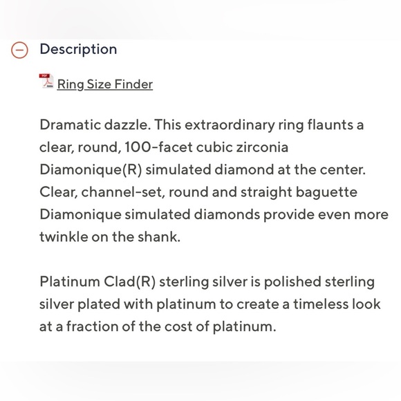 Diamonique 100 - Facet 3.50 cttw Ring, Platinum Clad over Sterling Silver - Picture 11 of 16